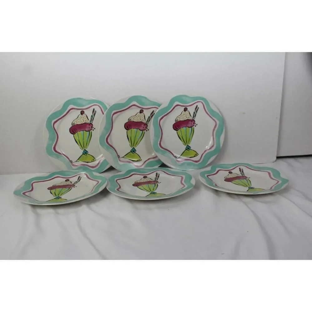 Set of 6 Rosanna 8inch salad plates